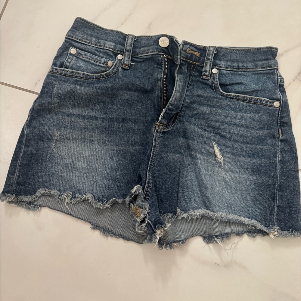 Pink Victoria’s Secret High Waisted Jean Shorts
